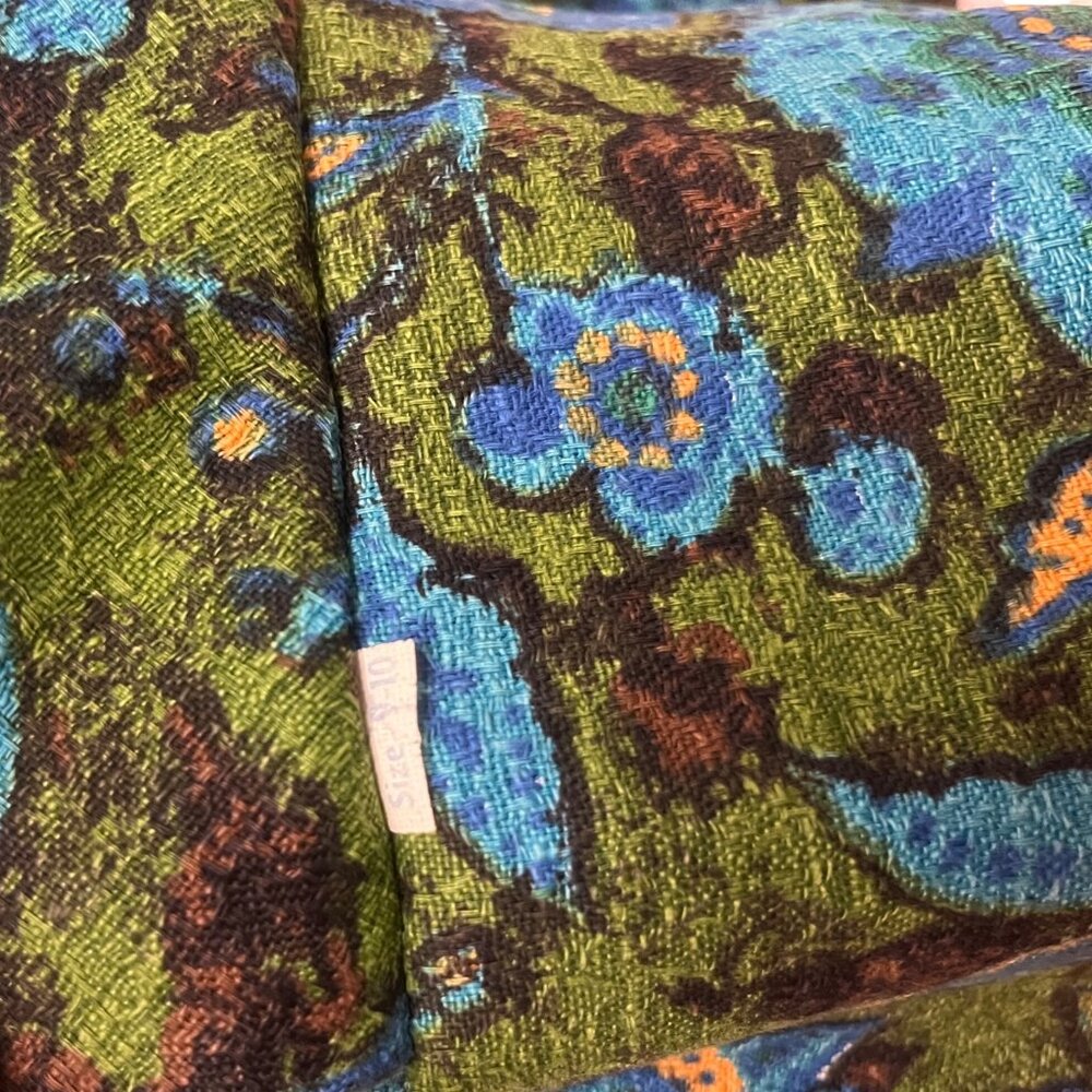 Vintage Barry Casuals Blue Green Paisley Jacket Size 9/10 - Picture 3 of 4